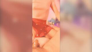 First DeepTroath Cum inside little mouth Cousine play with penis