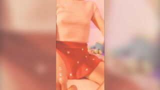 First DeepTroath Cum inside little mouth Cousine play with penis