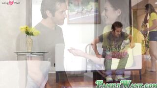 Andi rose gets freaky with her step dad while moms at home