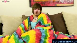 BoyObsession.com - Emo twink's uncut cock jack off and ass dildoing session