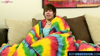 BoyObsession.com - Emo twink's uncut cock jack off and ass dildoing session