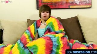 BoyObsession.com - Emo twink's uncut cock jack off and ass dildoing session