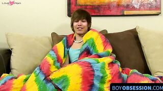 BoyObsession.com - Emo twink's uncut cock jack off and ass dildoing session
