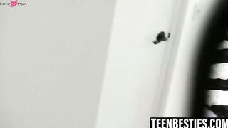Blonde slut takes a hard cock deep inside her shaved pussy