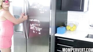 Lusty MILF seduces young hunk for hardcore kitchen fuck