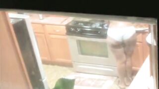 voyeuring booty stepdaughter in kitchen