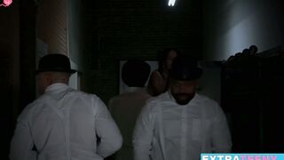 Curly Liz Revamped worshipped three dudes with big black cocks