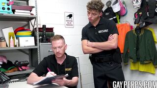 Brody Kayman fingers and rams security trainee Jack Valor