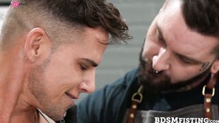 Archer Croft first and licks the prolapsed ass of Teddy Bryce