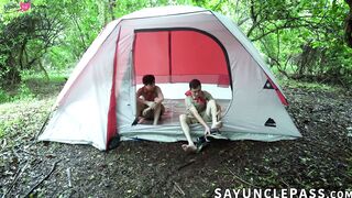 Dakota Lovell and Jack Andram shares a steamy fuck in their tent