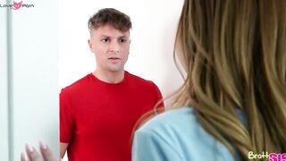 THROWDOWN INSIDE THE TWIN BEDS Stepmom Takes Stepbrother Down a NOTCH or 2!