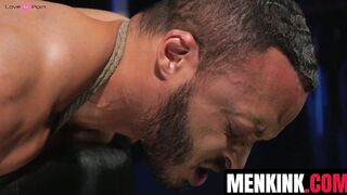 Black dude Dillon Diaz is suspended and gets ASS RAILING from a beefy guy