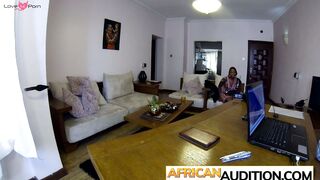 Willing African MILF anal casting video