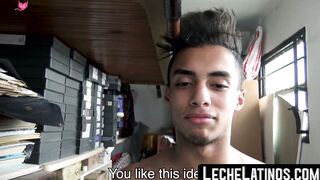 LecheLatinos.com - Latino first timer takes a raw dick and hot, sticky facial