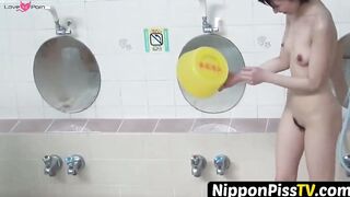 NipponPissTV.com - Japanese chicks have group shower with a lot of pissing in it open