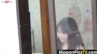 NipponPissTV.com - Bunch of Japanese babes secretly filmed pissing in the shower open