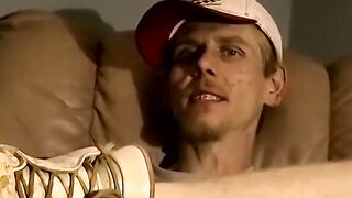 JoeSchmoeXXX.com - Amateur redneck takes a smoke before fucking black homo