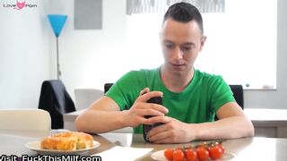 Busty Fit MILF Shalina Devine Catches Her Stepson Wanking Over Her Photo & Fulfils Hi