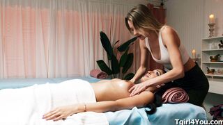 Tgirl Zariah Aura gets her dick massaged