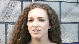 Girl who gets a jizz blast all over her face