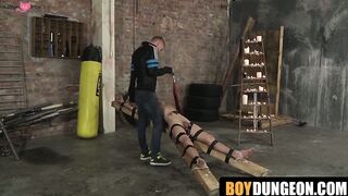 BoyDungeon.com - Kinky young gay submits to bondage-loving maledom's harsh play