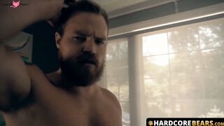 HardcoreBears.com - Bearded lovers missionary fucking after intense blowjob passionat