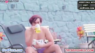 Apne Boyfriend Ke Samne Utaare Kapde Two Girls Solo Lesbian Sex Kiya swimming pool Me