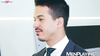 Latino Diego Reyes and Jonathan Miranda mutually breed raw and deep