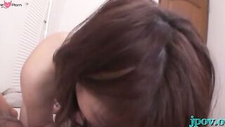 Cock riding together with blowjob by appealing woman