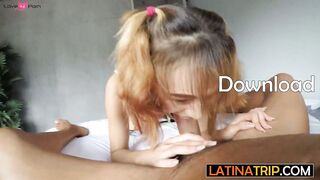 Rough deepthroat for hot Latina teen