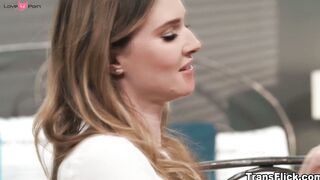 Aubrey Kate changes into the thong to show off to Ashley Lane