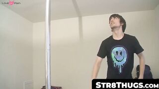 Str8Thugs.com - Pole dance and jerk off showcase with horny young straight stud's har