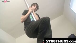 Str8Thugs.com - Pole dance and jerk off showcase with horny young straight stud's har