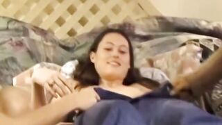 Never seen before lesbians toying pussies in threesome