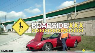 Roadside - Curvy Blonde Goddess Gets Plowed By Roadside Assistance