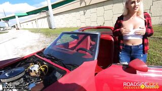 Roadside - Curvy Blonde Goddess Gets Plowed By Roadside Assistance