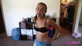 Sexual step daughter Bribes StepDaddy For Sex Lesson: Brandibraids