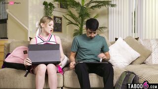 Shy virgin guy fucks popular cheerleader