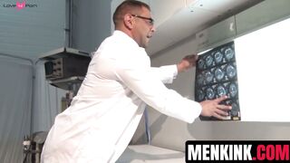 Pierce Paris holes are examined by Doctor Draven Navarro and orderlies