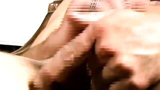 Straight Troy rocked his cock while playing with his big balls