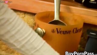 Twinkie Cristian jacks off his tool and cums solo