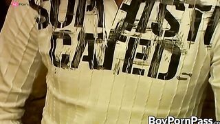 Twinkie Cristian jacks off his tool and cums solo