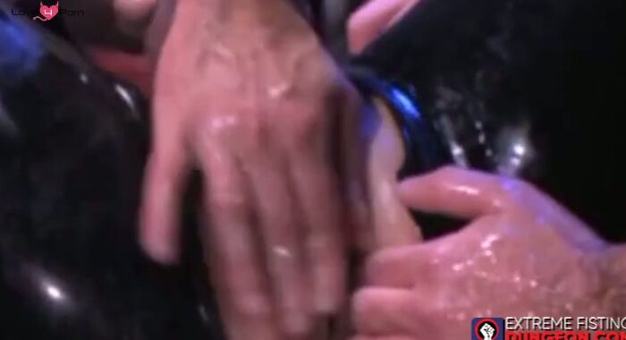 Hard grip masturbation with brutal BDSM fisting for bears