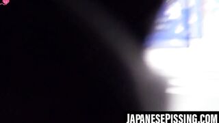 Gorgeous Japanese babes making use of school bags outside