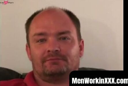 MenWorkinXXX.com - Chubby mature guy masturbates strongly and empties his balls compl