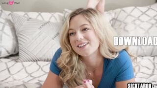 Big ass blonde River Lynn sucks dick