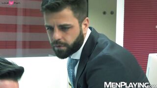 Office coworkers Hector de Silva and Sebastian Reiss raw breed