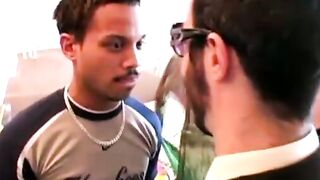 Sexy Pablo took a deepthroat before riding the giant cock of hairy Kyle Cisco