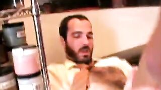 Sexy Pablo took a deepthroat before riding the giant cock of hairy Kyle Cisco