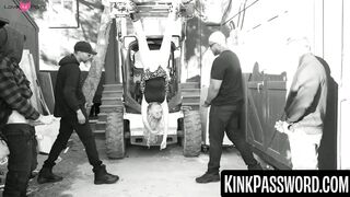 Busty blonde Rebel Rhyder screams while BBC monster gangbang her